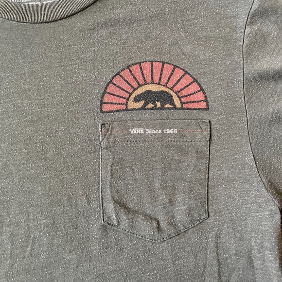 Vintage Y2K Vans Green Short-Sleeved Graphic T-Shirt Size Small - Picture 2 of 7